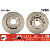 TRW DF4790 Remschijf