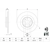 Bosch Remschijf 0 986 479 E87 achter, geventileerd, 1 Stuk