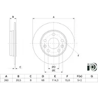 Bosch Remschijf 0 986 479 H69, 1 stuk