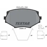Textar Remblokkenset, schijfrem 2335404