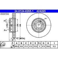Ate 24.0124-0265.1 Remschijf
