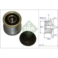 INA Dynamovrijloop 535003610 Ina voor o.a. AUDI