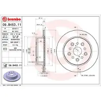 Brembo Remschijf 09B45311 achter, geventileerd, 1 Stuk