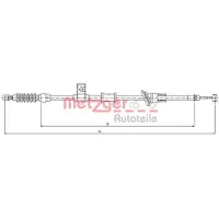 METZGER Trekkabel, parkeerrem 10.8223
