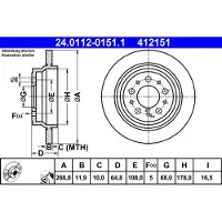 Ate 24.0112-0151.1 Remschijf