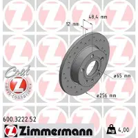 ZIMMERMANN 600.3222.52 Remschijf