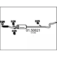 MTS 01.50821 Uitlaat middendemper