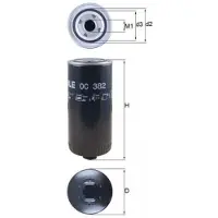 MAHLE ORIGINAL OC 382 Oliefilter