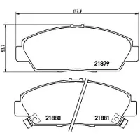 Brembo Remblokken set P 28 021 Brembo voor o.a. HONDA, ROVER