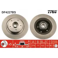 TRW DF4227BS Remschijf