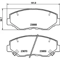 Hella 8DB 355 010-231 Remblokken