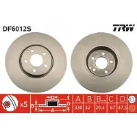 TRW Remschijf DF6012S