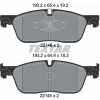 Textar Remblokset 2214601, voor