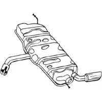 Bosal Einddemper 233-127 Bosal voor o.a. AUDI
