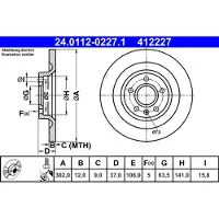 Ate Remschijf 24.0112-0227.1, 1 stuk
