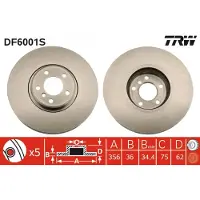 TRW Remschijf DF6001S