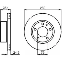 Bosch Remschijf 0 986 478 217 voorkant, geventileerd, sterk gecarboniseerd, 1 Stuk