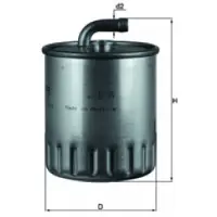 MAHLE ORIGINAL Brandstoffilter KL 179 Mahle voor o.a. MERCEDES-BENZ