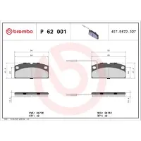 Brembo P 62 001 Remblokken