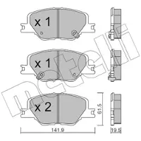 METELLI Remblokkenset, schijfrem 22-1177-0