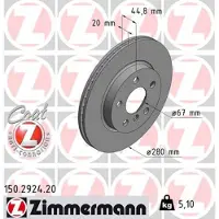 ZIMMERMANN 150.2924.20 Remschijf