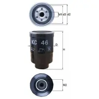 MAHLE ORIGINAL Brandstoffilter KC 46 Mahle voor o.a. ASIA MOTORS, DAIHATSU, ISUZU, MAZDA, MITSUBISHI, OPEL, SUZUKI