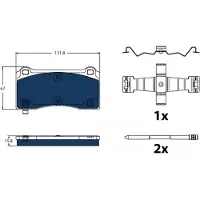 TRW Remblokkenset, schijfrem ELECTRIC BLUE GDB2431BTE