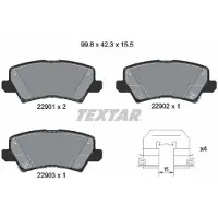Textar Remblokset 2290101, achter
