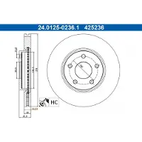 Ate 24.0125-0236.1 Remschijf