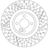 TRW Remschijf DF6930S voorkant, geperforeerd, sleuf, sterk gecarboniseerd, 1 Stuk
