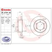 Brembo Remschijf 08.9794.60, 1 Stuk