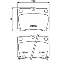 Hella Remblokkenset, schijfrem 8DB 355 009-501
