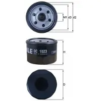 MAHLE ORIGINAL OC 1023 Oliefilter