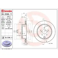 Brembo Remschijf 09E09811 achter, geventileerd, 1 Stuk