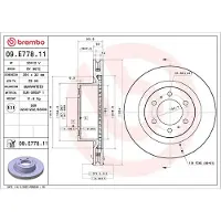 Brembo Remschijf - UV gecoat 09.E778.11, 1 stuk