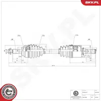 ESEN SKV 40SKV059 Aandrijfas