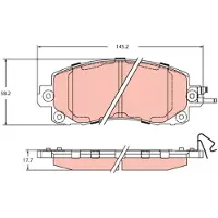 TRW Remblokset GDB2216, voor
