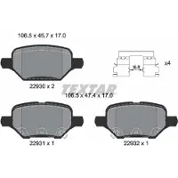 Textar Remblokset 2293001, achter