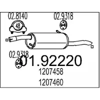 MTS 01.92220 Einddemper