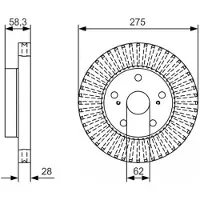 Bosch Remschijf 0 986 479 A97, 1 Stuk