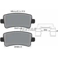 Textar Remblokset 2442102, achter