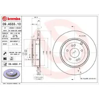 Brembo 09.A555.11 Remschijf