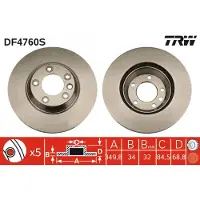 TRW DF4760S Remschijf