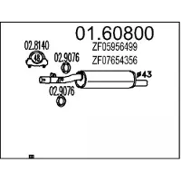 MTS 01.60800 Einddemper