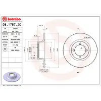Brembo 08.1757.20 Remschijf