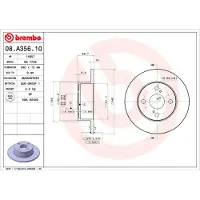 Brembo 08.A356.10 Remschijf