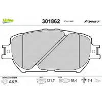 Valeo 301862 Remblokken