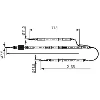 Bosch 1 987 482 806 Handremkabel