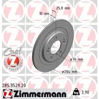 ZIMMERMANN 285.3529.20 Remschijf