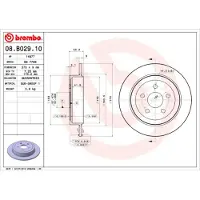Brembo 08.B029.10 Remschijf